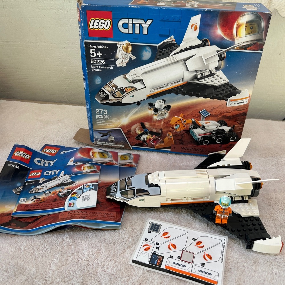 LEGO City Mars Research Shuttle 60226 NASA Inspired Space Set with Box & Manuals